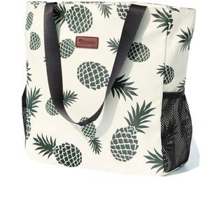 Floral Water Resistant Large Tote Bag